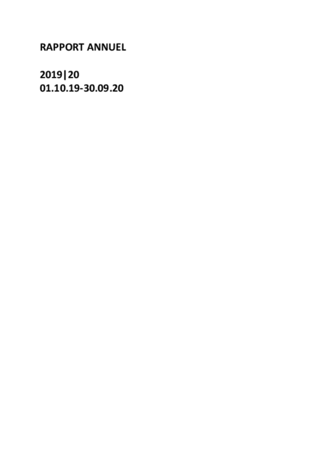 Rapport annuel 2019/20